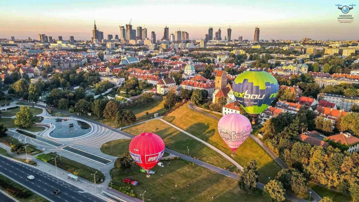 Super Apartment Yellow 2X Metro Fast Wifi 1 Gbs Netflix Panorama Miasta Warschau Exterior foto